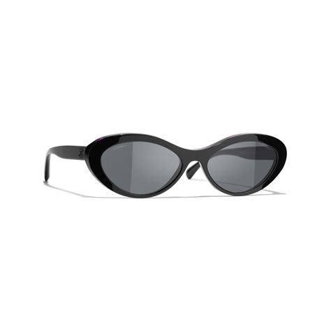 chanel acetate oval sunglasses